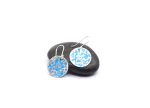 '' Thetis '' Hammered Silver Earrings